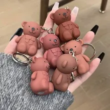 Cute Bear Keychain Matte Lipstick 